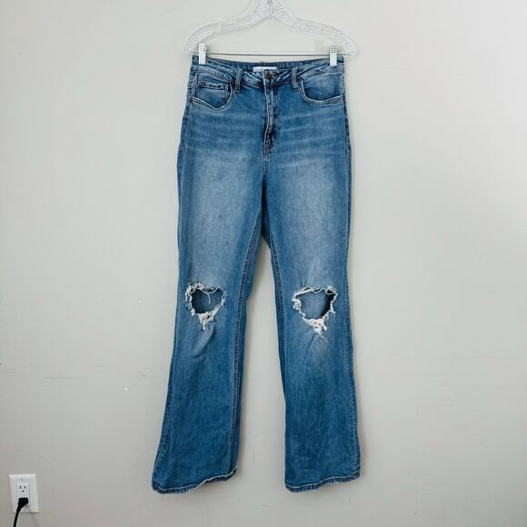 Flying Monkey Straight Leg Distressed Blue Jeans Women’s Size 28 - Picture 1 of 8